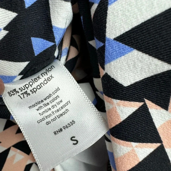 Susana Monaco multicolor triangle Pattern off shoulder mini dress size Small - Picture 2 of 8